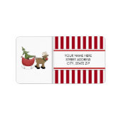 kerstrenderadres postmerken etiket (Voorkant)