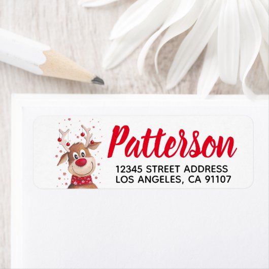 Kerstrenderadreslabel Etiket (Insitu)