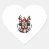 Kerstrendier (1) hart sticker (Voorkant)