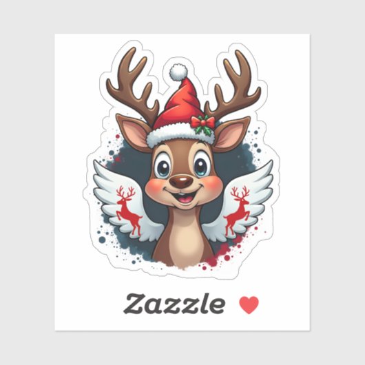 Kerstrendier (1) sticker (Vel)