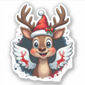 Kerstrendier (1) sticker (Voorkant)