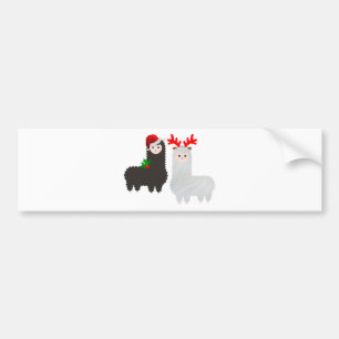 kerstrendier alpacas bumpersticker