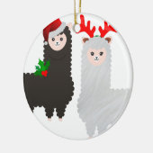 kerstrendier alpacas keramisch ornament (Links)