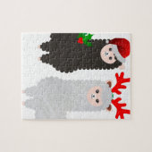 kerstrendier alpacas legpuzzel (Horizontaal)