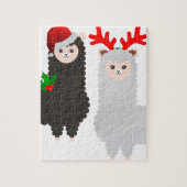 kerstrendier alpacas legpuzzel (Verticaal)