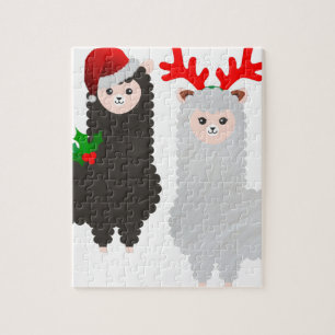 kerstrendier alpacas legpuzzel