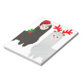 kerstrendier alpacas notitieblok (Linkerzijde)