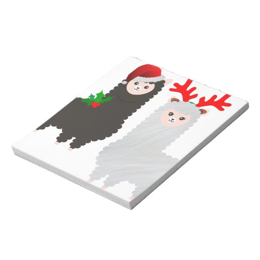 kerstrendier alpacas notitieblok (Linkerzijde)