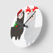 kerstrendier alpacas ronde klok (Hoek)