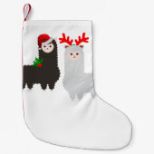 kerstrendier alpacas stocker kleine kerstsok (Voorkant)