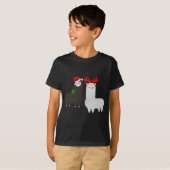 kerstrendier alpacas t-shirt (Voorkant volledig)