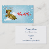 Kerstrendier bedankt visitekaartje (Voorkant / Achterkant)