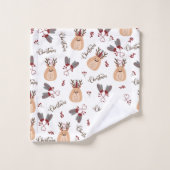 Kerstrendier en Mittens Bad Handdoek (Wasdoekje)