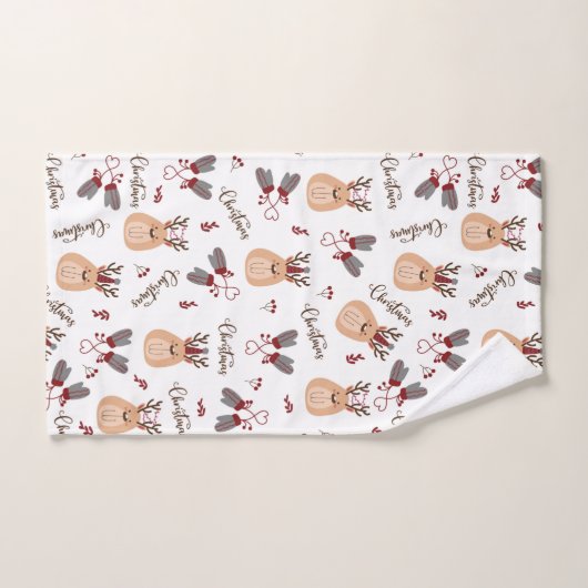 Kerstrendier en Mittens Bad Handdoek (Handdoek)