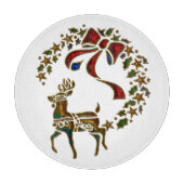 Kerstrendier en sterren snijplank (Voorkant)