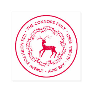 Kerstrendier familie retouradres  zelfinktende stempel