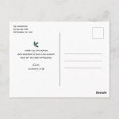 Kerstrendier in masker Baby shower Dank u Briefkaart (Achterkant)