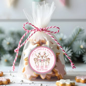 Kerstrendier Jingle & Mingle gepersonaliseerd Ronde Sticker