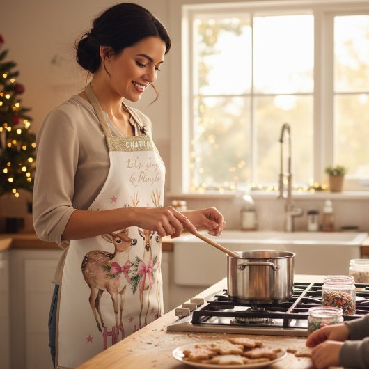 Kerstrendier Jingle & Mingle gepersonaliseerd Schort