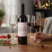 Kerstrendier Jingle & Mingle gepersonaliseerd Wijn Etiket