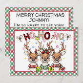 Kerstrendier Kaart van Santa (Voorkant / Achterkant)