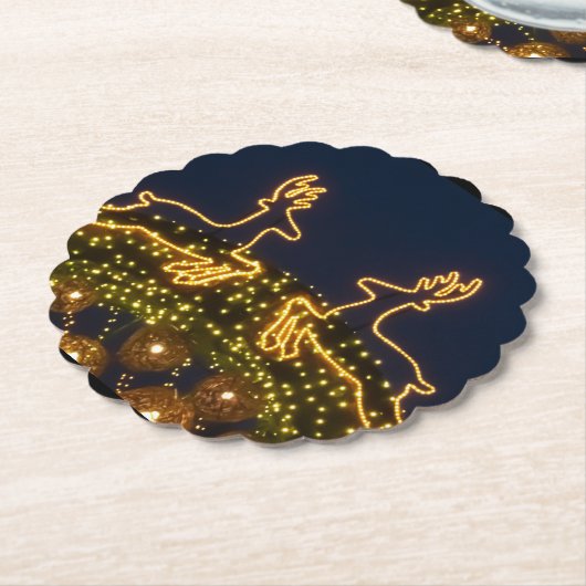 kerstrendier kartonnen onderzetters (Gekanteld)