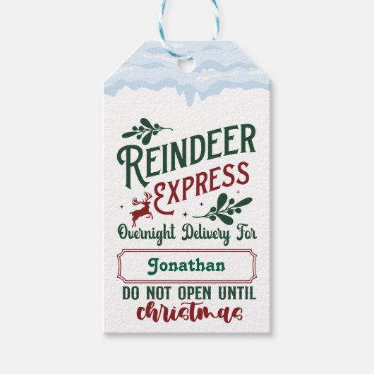 Kerstrendier Kinder cadeau Labels Cadeaulabel (Voorkant)