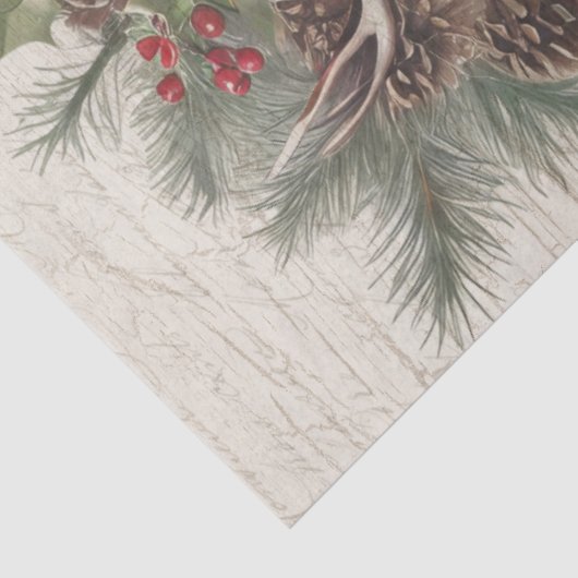 Kerstrendier Krans Pine Decoupage Tissuepapier (Detail)