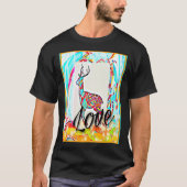 Kerstrendier. Liefs. Digitale kunst. T-shirt (Voorkant)