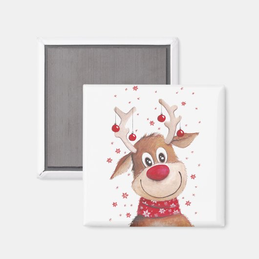 kerstrendier magneet (Voorkant / Achterkant)