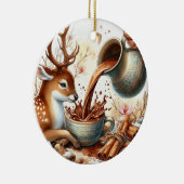 Kerstrendier met chocolade keramisch ornament (Rechts)