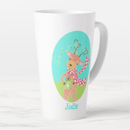 Kerstrendier met Coffee Latte Mok (Rechterhoek)