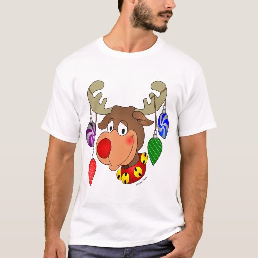 Kerstrendier met versiering t-shirt (Voorkant)