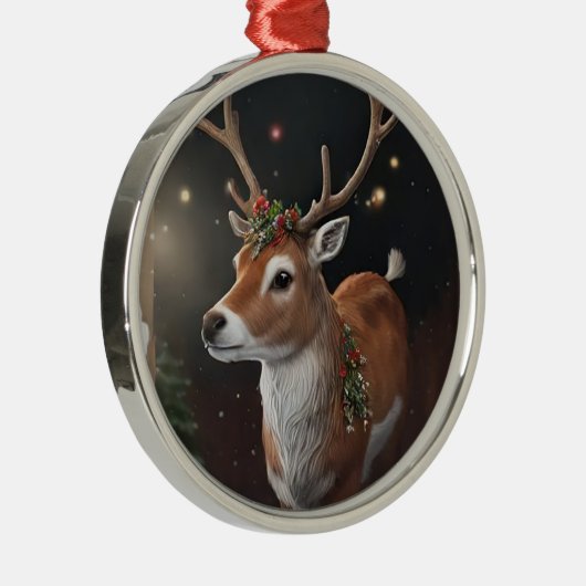 kerstrendier metalen ornament (Rechts)