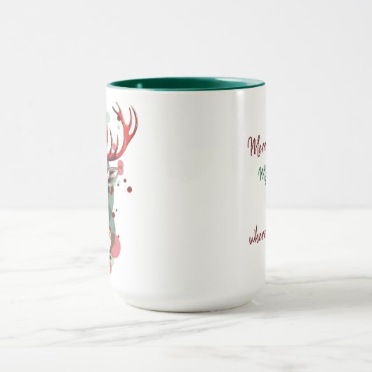 kerstrendier mok (Midden)