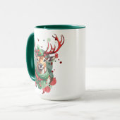 kerstrendier mok (Voorkant links)