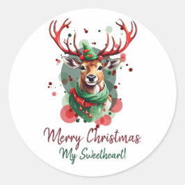  kerstrendier ronde sticker