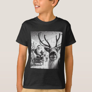 Kerstrendier Santa Selfie Funny Xmas Mannen Wom T-shirt