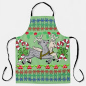 kerstrendier schort (Voorkant)