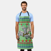 kerstrendier schort (Gedragen)