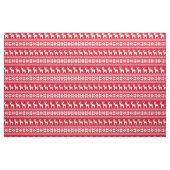 Kerstrendier Snowflake Pattern Red Stof (Fat Quarter)