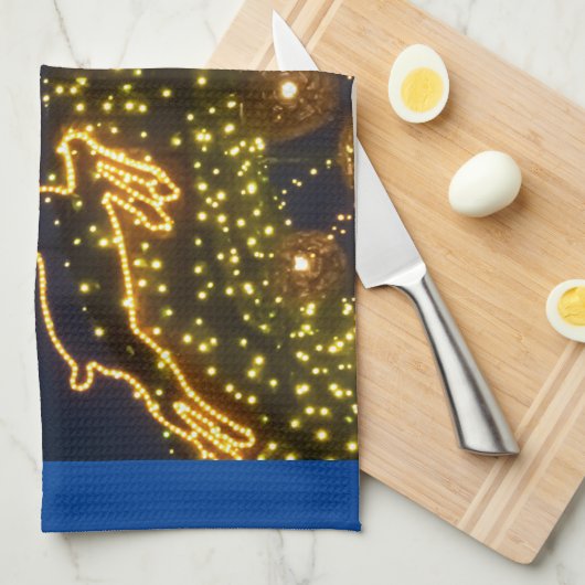 kerstrendier theedoek (Quarter Fold)