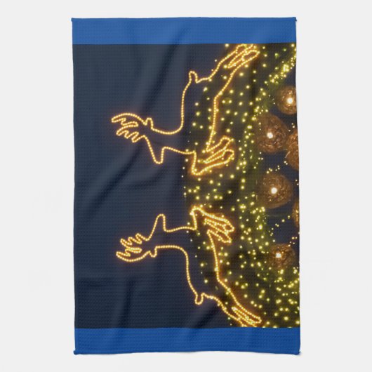 kerstrendier theedoek (Verticaal)