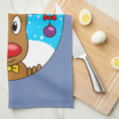 Kerstrendier Theedoek (Quarter Fold)