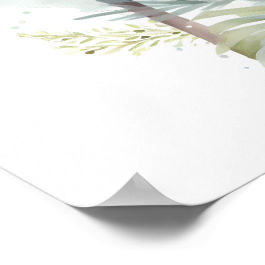 Kerstrendier voor de kinderkamer poster (Hoek)