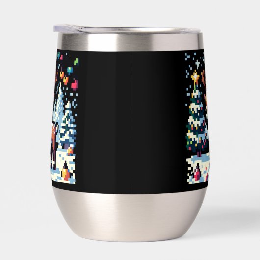 Kerstrendier Winter Wonderland Pixel Art (Rechts)