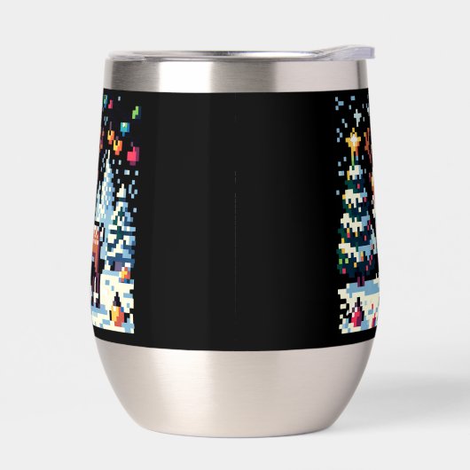 Kerstrendier Winter Wonderland Pixel Art (Links)