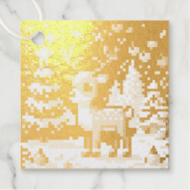 Kerstrendier Winter Wonderland Pixel Art Bedankjes Labels