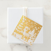 Kerstrendier Winter Wonderland Pixel Art Bedankjes Labels (Met doos)