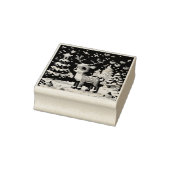 Kerstrendier Winter Wonderland Pixel Art Rubberstempel (Stempel)